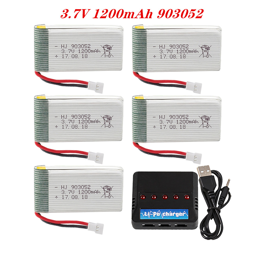 Rc Hobby Charger - 3.7V 1200mah 903052 Set caricabatteria Lipo