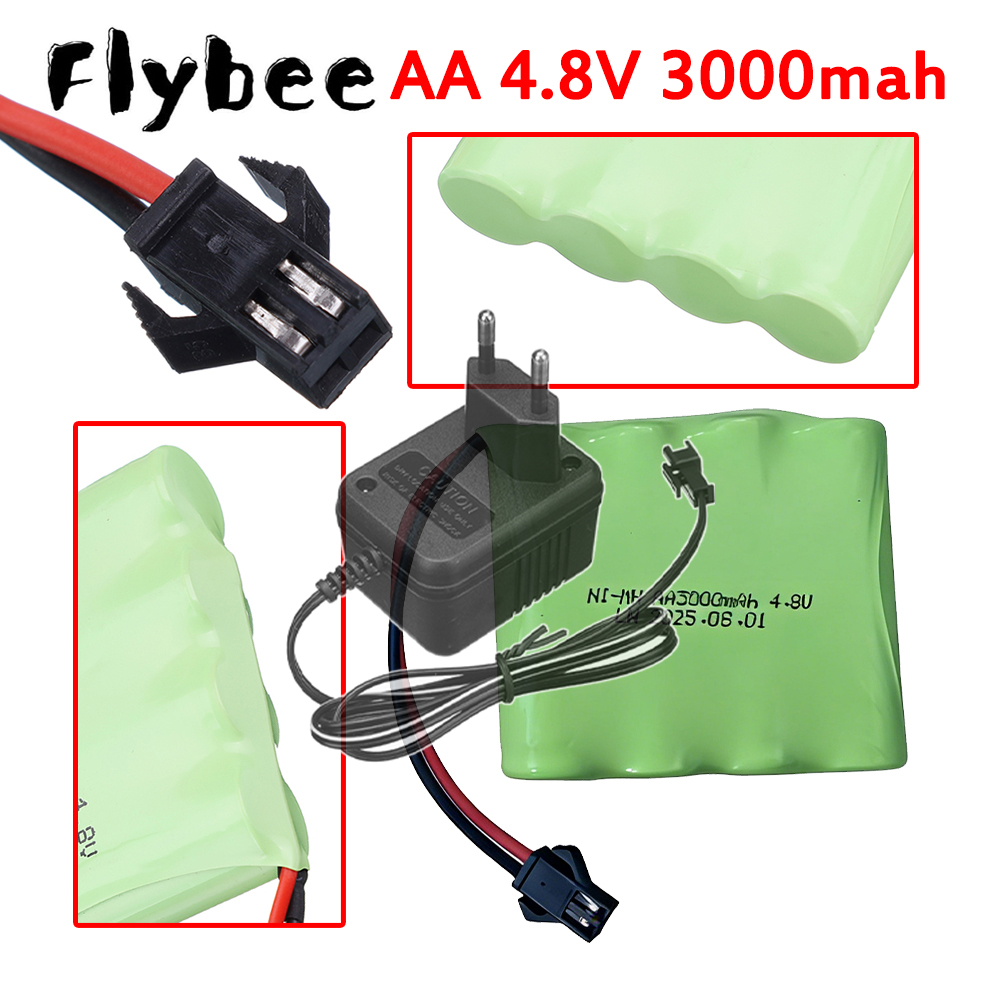 Rc Hobby Charger - Batteria Ricaricabile NiMH 4.8V 3000mAh AA